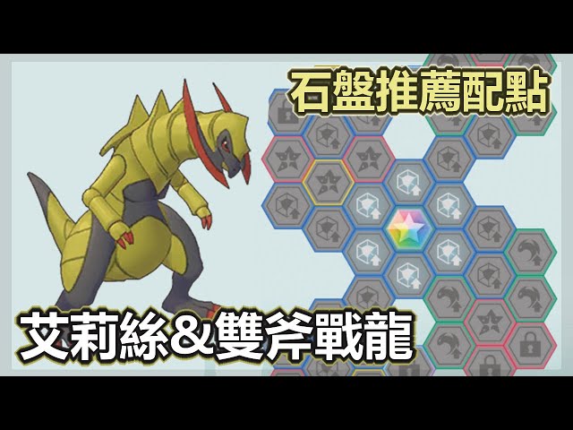 寶可夢大師pokemon master| 艾莉絲&雙斧戰龍 拍檔石盤推薦配點| 啟羊chiyang